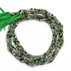 2.5 Mm Natural Moss Agate Faceted Round Rondelle Beads Jewelry 33 Cm Strand 