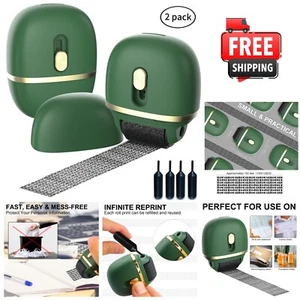 Identity Protection Roller Stamps 2 Pack - Ultimate Privacy Secure Solution - Picture 1 of 8