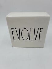 Rae Dunn Artisan Collection Magenta insperation Sign Paper "Think Evolve" Square