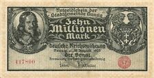 10 Millionen Mark DANZIG  Banknote 31.8.1923  DAN-28a