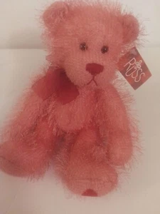 Russ Barret Pink Teddy Bear Approximately 10" Tall Mint With All Tags - Picture 1 of 4
