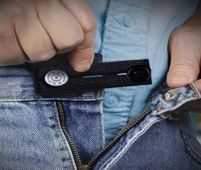 Waist Band Extension button Elastic Trouser Jeans Extender Expander Maternity - Image 1 of 4