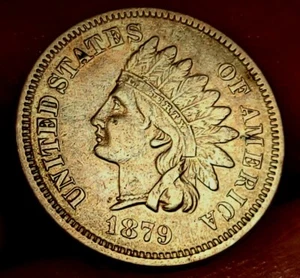 1879 Indian Head Cent Penny EF/AU Condition  - Picture 1 of 2