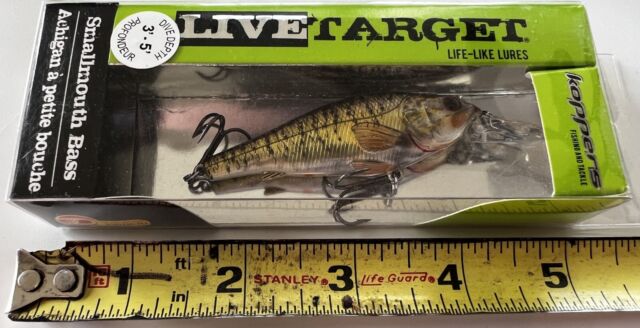 Koppers Live Target Smallmouth Bass Crankbait fishing lures New in box