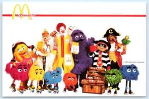 Grimace hamburger publicitaire McDONALD'S RONALD McDONALD 1987 ~4" x 6" dos blanc