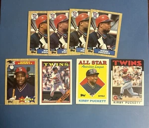 Kirby Puckett 1986, 1987, 1988 Topps Lot (8) Minnesota Twins - Picture 1 of 7