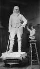 The Scottish sculptor William Reid Dick with his statue of the exp- Old Photo