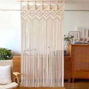 XXL Makramee Wandbehang Boho Tür Fenster Vorhang Hochzeit Hintergrund 180x90cm - Bild 1 von 7