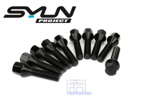 10x Syun 39mm Cone Taper Seat 12x1.5 17Hex Wheel Rim Extend Long Lug Bolt Black - Picture 1 of 3