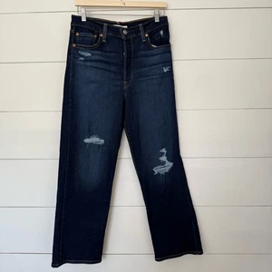 Levi’s Women’s 29 Blue Ribcage Straight Ankle Jeans - Picture 1 of 5