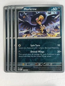 Pokemon TCG Paldea Evolved 4x Playset Reverse Holographic Murkrow 131/193 NM - Picture 1 of 2