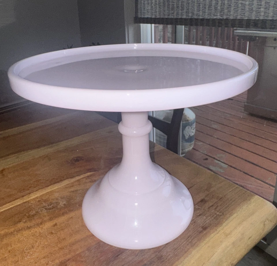 Mosser стекла США винтажный торт StandCrown тосканский розовый 9,25 «D, 7,5» высотой - Изображение 1 из 4