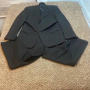Traje Rafael 2 Piezas Hombre 40 Regular Negro 100% Lana Abrigo Deportivo de Un Pecho - Imagen 1 de 14