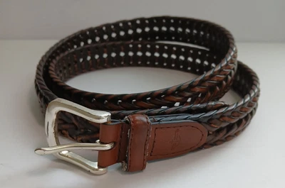 Cinturón de cuero trenzado Dockers para hombre talla 42/105 (CIJ/11DO0421) hebilla plateada Foto 1 de 4