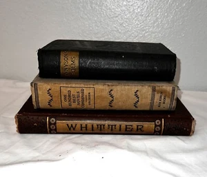 Lot 3 Hardback Books 1884 Whittier Illust-1940 Best Novels Grozier-Tennyson Poem - Imagen 1 de 8