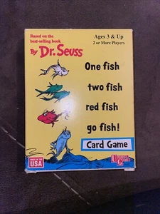 ONE FISH TWO FISH RED FISH  BLUE FISH Dr. Seuss Card Game-University Games 1998 - Picture 1 of 2