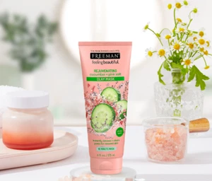 🌿 Freeman Rejuvenating Cucumber + Pink Salt Clay Mask Detox, Refresh Your Skin - Picture 1 of 5