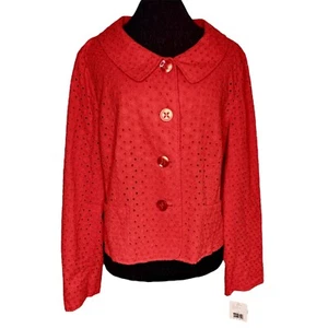 New Liz & Co Jacket Blazer Women Size XL Pink Spring Workwear Casual Summer - Picture 1 of 13