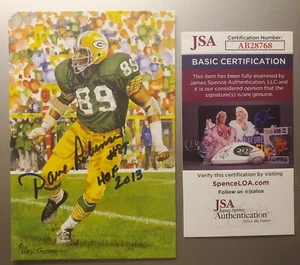 Dave Robinson AUTO Goal Line Art Card HOF 2013 Inscription JSA Authenticated - Picture 1 of 3