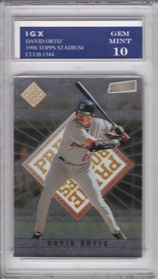 TARJETA DE NOVATO DAVID ORTIZ $$ GEMA COMO NUEVA 10 RC Béisbol TSC Prime BOSTON RED SOX HOF! Foto 1 de 1