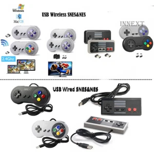 USB PC Wired SNES Gamepad Wireless NES Controller for Mac Raspberry Pi Retropie - Picture 1 of 62