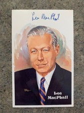 LEE MACPHAIL YANKEES ORIOLES AUTOGRAPHED PEREZ STEELE CARD HALL OF FAME 1998