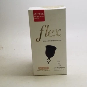 Flex Beginner Menstrual Cup Slim Fit Plus 2 Menstrual Discs BOX DAMAGED OPENED - Picture 1 of 1