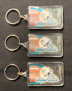 MIAMI DOLPHINS 1995 NFL KEY CHAINS MADE IN USA BY WINCRAFT LOT OF 3 - Picture 1 of 2