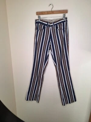 Vintage Lee Fastbacks Pants Striped Flare Bellbottom 30? - Image 1 of 4