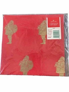 Vintage Weihnachten Geschenkpapier Geschenkpapier Weihnachtsmann Profil in GOLD mit Pfeife Neu aus altem Lagerbestand - Bild 1 von 5
