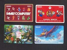 4x Assorted Nintendo eShop prepaid 1000 yen cards (used, no value)