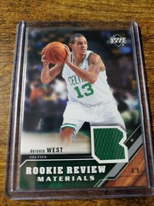 2005-06 Upper Deck Delonte West Rookie Review Materials RC Jersey #RRM-DW Boston