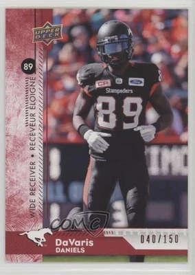 2018 Upper Deck CFL Red /150 Davaris Daniels #81 - Image 1 of 2