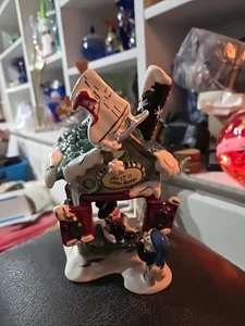 Blue Sky Clayworks Natale Frosty’s Skate Noleggio Tea Light Candle House 2009 - Foto 1 di 8