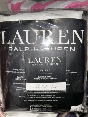 Ralph Lauren Cortina Negra Blanca 52x84 Foto 1 de 4