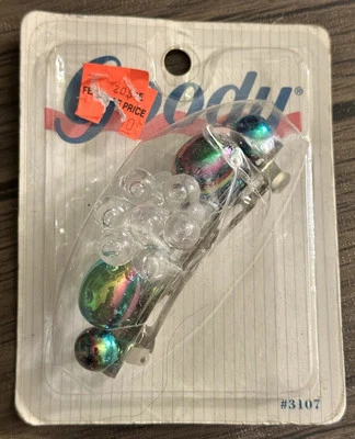 Antigo Goody 1990 Fecho de Mola Iridescente Roxo Frisado Cabelo Barrette Clip 3107 NOVO - Imagem 1 de 3