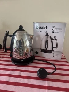 Dualit 1.5 Litre Cordless Lite Jug Kettle JKT33 Black & Chrome SEE PHOTOS - Picture 1 of 11