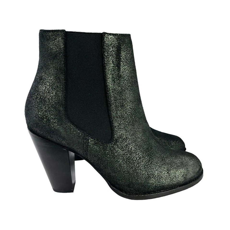 Четверг загрузки Co Galaxy Avenue Chelsea ботинки женщин 8 черный металлик кожи - Изображение 1 из 4
