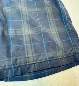 Lululemon Golf Shorts Mens 36 X 10 Blue W/ Green Large Plaid Stretch Zip Fly - Picture 1 of 13