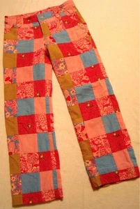 Lilly Pulitzer Girls Patchwork Corduroy Pants Owls Flowers 7 - Picture 1 of 1