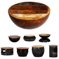 Coffee Table Bowl-shaped End Table with Steel Base Solid Wood Reclaimed vidaXL