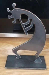 George Chavez Original Kokopelli Eisenhütte Statue 5" signiert - Bild 1 von 10