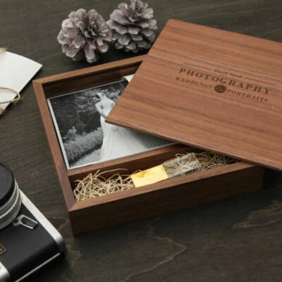4x6 photo album box glass personalised wedding USB Flash pen Drive custom logo - Image 1 of 4