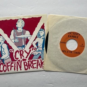 COFFIN BREAK Cry / VICTIM'S FAMILY My Evil Twin Split 7" RAVE RECORDS LIMITED ED - Picture 1 of 4