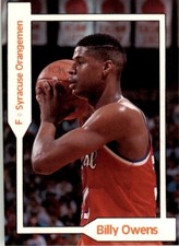 1991 SCD Sports Card Pocket Price Guide #43 Billy Owens Syracuse Orangemen