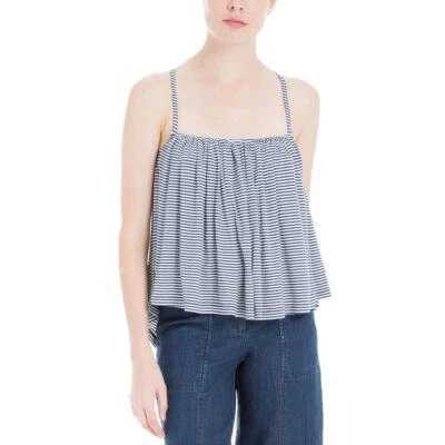 Max Studio London Racerback Striped Spaghetti Tank White Navy Top Women XS S L  Foto 1 de 4