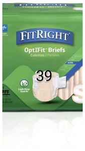 39 Fitright OptIFit Incontinence Briefs (Unisex Small (20-32 in) Adult Diapers - Picture 1 of 1