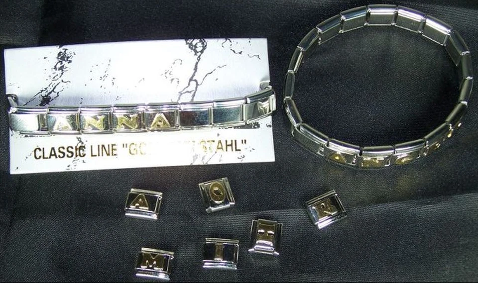 Armband komplett mit Name bis 5 Buchstaben kompatible Nomination CLASSIC LINE - Bild 1 von 1