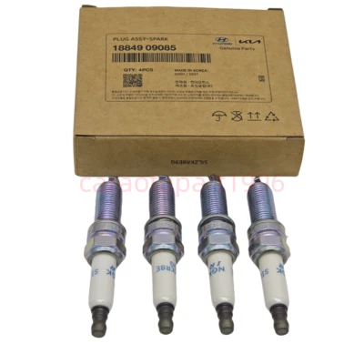 4PC Spark Plugs for Hyundai Sonata KIA Optima 2.0L Turbo 2.4L Hybrid 1884909085 - Image 1 of 4