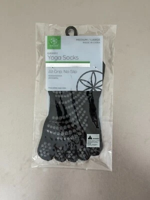 Calcetines Gaiam Grippy Yoga Toe talla única para la mayoría (negros con puntos grises) Foto 1 de 2